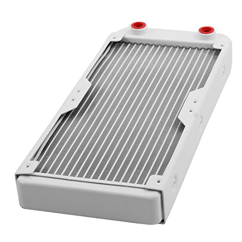 uxcell Aluminum Computer CPU 18 Pipes Water Cooling Heat Exchanger Radiator 10.6 Inch Long White