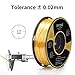 ERYONE Silk PLA Filament for 3D Printer, 1.75mm +/- 0.03mm, 1kg (2.1LBS)/Spool, Silk Glod