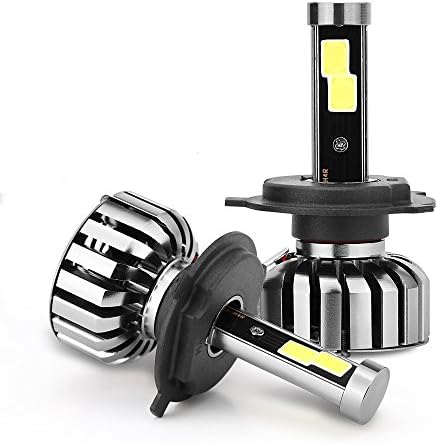 ESoku LED Headlight Bulbs H4 COB Conversion Kit, N7 Series Plug and Play Crystal Clear Cool White Slim Size Perfect Beam 100% Rainproof Lamp 80w 8000lm,50,000 Hours,1 Yr Warranty