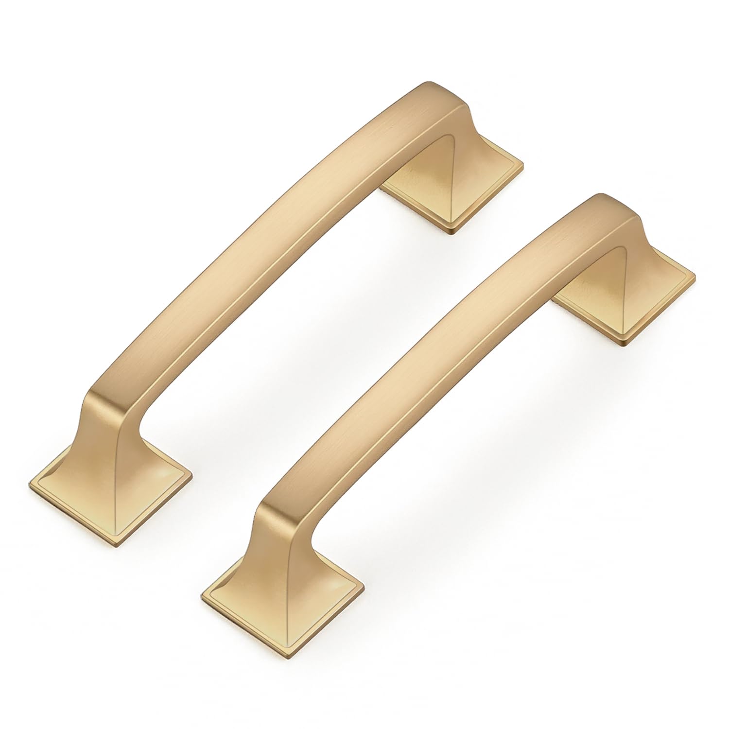 Photo 1 of Ravinte 5 Pack Solid 3-3/4" Square Foot Arch Pulls Kitchen Cabinet Handles Champagne Bronze Drawer Pulls Kitchen Cabinet Hardware for Cupboard Handles