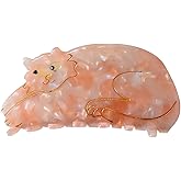 Ginger Cat Claw Clips,Cellulose Acetate Hair Clips,Big Claw Clips for Women