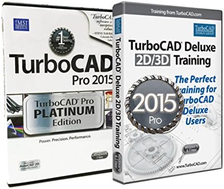 TurboCAD Pro Platinum 2015 with 2015 2D/3D Training Guides Combo