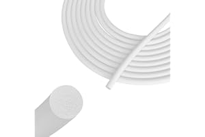 ACUTEYE Backer Rod 1/4 Inch, EPDM Rubber Foam Caulk Saver 16.4' White Weather Strip Seal for Concrete Joints, Wall Cracks, Driveway and Joint Fillers.