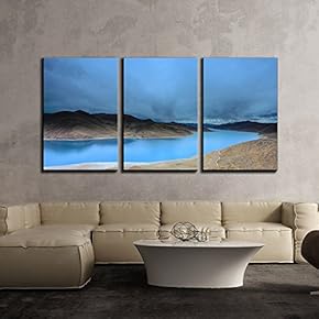 Landscape with Curved River and Blue Sky x3 Panels