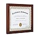 RPJC Document or Certificate Frames Made of Solid Wood High Definition Glass and Display Diplomas 8.5x11 Inch Standard Paper Frame Brown