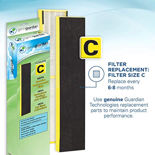 Germ Guardian RAC5350W True HEPA Filter Air Purifier for Home, Office, Large Rooms, Filters Allergies, Pollen, Smoke, Dust, Pet Dander, UVC Sanitizer Eliminates Germs, Mold, Odors (Renewed) - Thumbnail 6