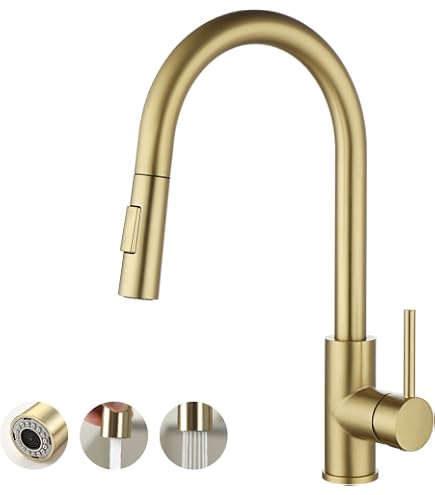 VEVOR Garbage Disposal Air Switch Kit – 2.5-Inch Brushed Gold Stainless Steel Button For Sink Top, Fits Most Disposers ≤2HP, For Stainless Steel Countertops