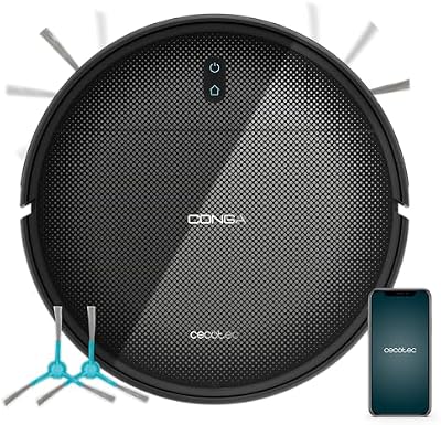 Robot Aspirapolvere e Lavapavimenti Conga M10 Advance. Aspirazione 3000 Pa, Autonomia 150 min, Navigazione Giroscopica, Sensori Anticaduta, 2 Spazzole Laterali, Controllo App