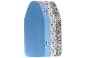 13x38in Ironing Board Replacement Cover, Extra Thick Ironing Board Cover with Adjustable Drawstring, 100% Cotton Iron Board C