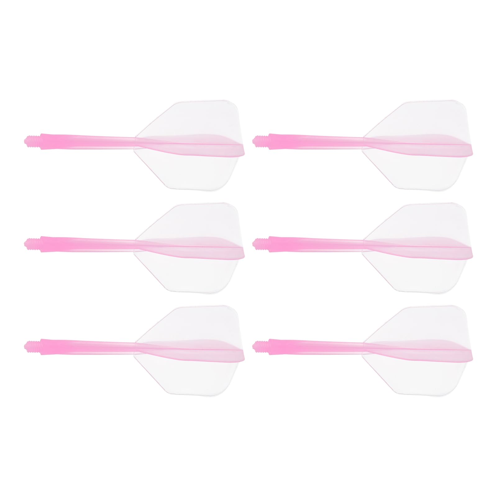 YOKIVE 6 Pcs Integrated Dart Shaft Flights, Indoor Outdoor Durable Darts Flights Set | Home, Club, Camping (Pink)