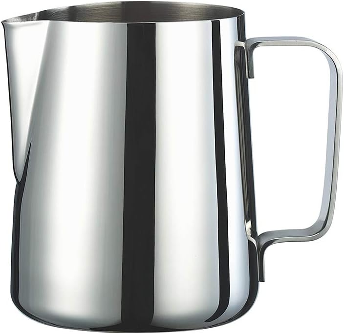 Milk Frothing Pitcher 20 oz, 600 ml Stainless Steel Coffee Tools Cup with Measurement Inside
