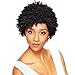 Women's Short Afro Kinky Curly Wig for Black Women 8 Inches Mixed Real Human Hair Wigs with Wig Cap
