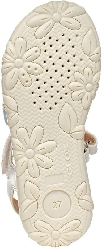 J SANDAL HAITI GIRL - Sandalo Bambina, White/Multicolor,