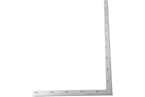 90 Degree Right Angle Finder, L Square Ruler 24 inch Ruler Stainless Steel Square Layout Template Tool(500mm*250mm)