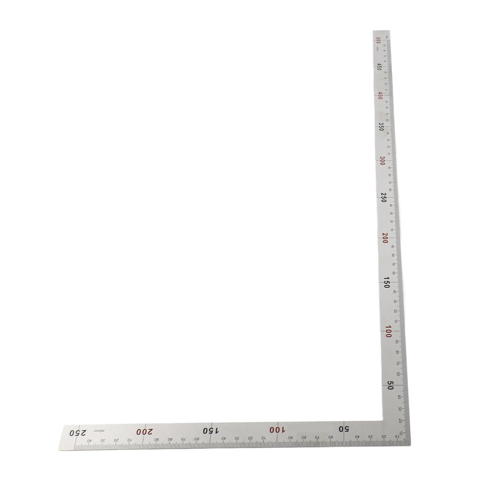 90 Degree Right Angle Finder, right angle ruler large l square ruler Ruler Stainless Steel Easy Read Measurement Square Layout Template Tool(500mm*250mm)