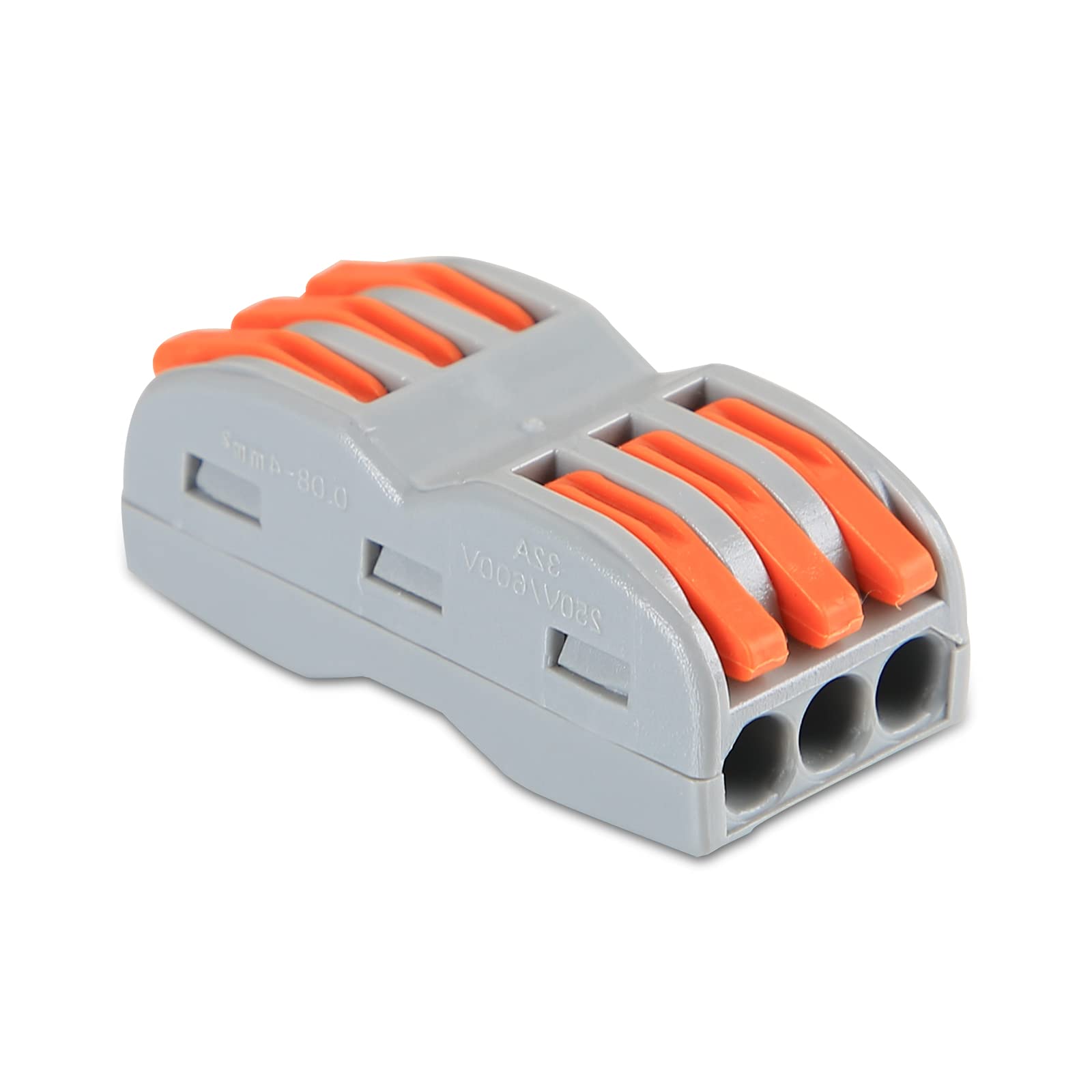 20PCS Compact Wire Conductor Connector，Aigreat Assortment Conductor,Wire Connectors for 3 Circuit Inline Splices, Electrical Connectors Blocks,Butt Terminal Connectors for 28-12 AWG
