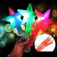 Teydhao 1Pc Star LED Hand Clapper Noise Maker Flash Light Glow Stick Wedding Party Concert Favor Accessories Birthday Gift for Kids Girls Boys Toddlers