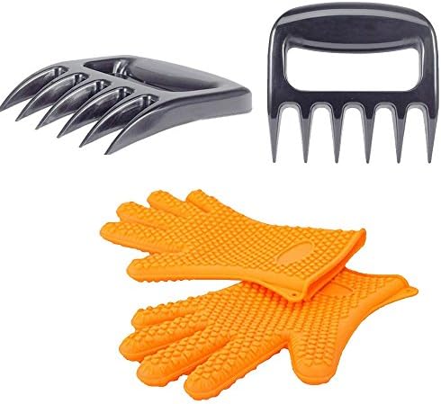 Barbecue Gloves Pulled Pork Claws Home Kitchen &amp; Outdoor Party Cooking Tools Carving Food Grilling Accessories Set of 4