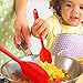 Silicone Spatula Utensil Set-iLOME 3-Pieces Heat-Resistant Non-stick Cooking Utensils with Hygienic Solid Coating 3 Piece Spatula set (red)