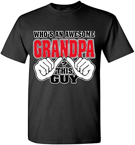Smash Team- Who's An Awesome Grandpa Father's Day Shirt gifts for grandpa (Large, Black)