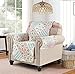 Brilliant Sunshine Pink and Green Rose Patchwork Quilted Large Recliner Slipcover, 28