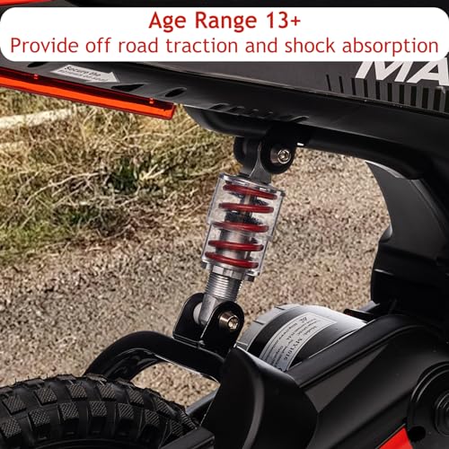 Gigicloud Motocicleta Montable Eléctrica para Niños con Tres Modos de Velocidad, Moto Eléctrica Infantil niños con Velocidad Máxima 23km/h, Máximo 65kg, Motor de 350 W y 24V, 5+ (Número 9, Rojo)