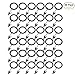 Ogrmar 36Pcs 1 Inch Curtain Drapery Clip with Metal Split Ring (Black) (1