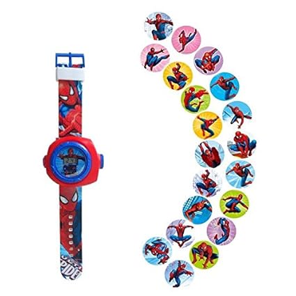 S S Traders - Spiderman 24 Unique Images Projector Digital Toy Watch for Kids - Best Return Gift for Kids