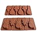 Wocuz Silicone Chocolate Lollipop Mold Candy Mold Ice Cube Tray, Snowflake Christmas Tree Snowman, Set of 2