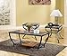 Ashley Furniture Signature Design - Antigo Living Room End Table - Slated Top with Metal Bottom - Contemporary - Black