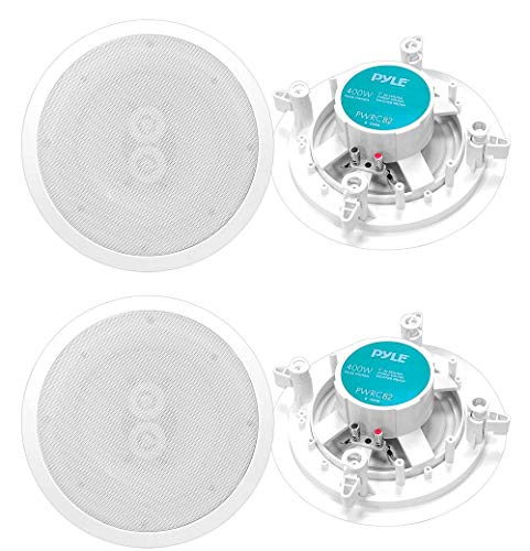 4 New PYLE PWRC82 400W 8″ 1600W 2 Way Indoor/Outdoor Waterproof Ceiling Speakers