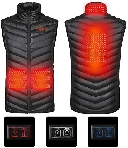 CHILLR Heated Vest USB Electric Heated Jacket Rapid Heating Dual Control Switch for Men and Women Hiking, Hunting, Motorcycle, Camping (No Battery)