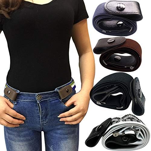 Outsta No Buckle Stretch Belt Buckle-Free Elastic Invisible Belt for Women/Men, Invisible Belts No Hassle Lazy Belt