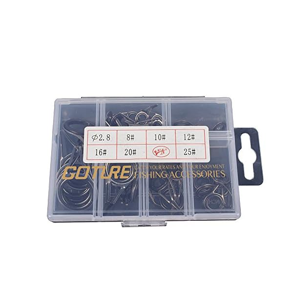 Goture-Saltwater-Fishing-Rod-Tip-Stainless-Steel-Guides-Rings-Repair-Kit-DIY-Variety-of-Sizes-Spinning-Pole-Accessories