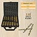 99 Pieces Twist Drill Bit Set Titanium HSS 4241, 135° Tip High Speed Steel, Size from 1/16