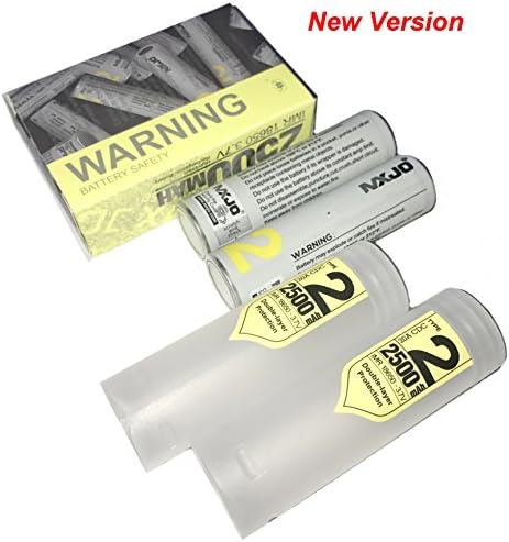 Exclusive[TM] TWO Authentic MXJO IMR 18650 Flat Top Battery/ 2500mAh 35A 3.7V High Drain(NEW VERSION, WITH FREE PROTECTIVE CASE)