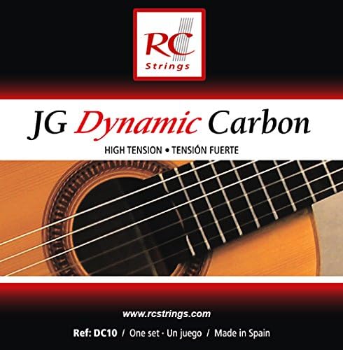 Royal Classics DC10 JG Dynamic Carbon Nylon Guitar Strings, High-Tension