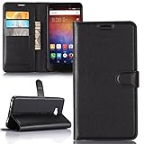 Huawei Ascend XT ,Huawei AT&T / H1611 Case , Luxury Premium PU Leather Flip Stand Wallet Case With Card Slot Soft Inner Back Full Cover Fit For Huawei Ascend XT / AT&T [Best Share] , Black