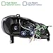 Spec-D Tuning 2LHP-COR03JM-TM Toyota Corolla Black Led Projector Halo Head Lights