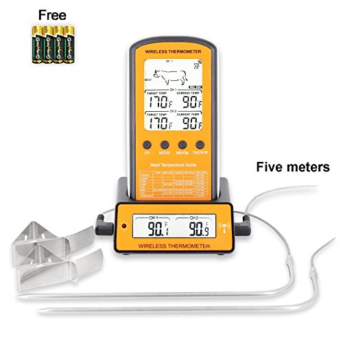 Toroast Wireless Remote Digital Cooking Meat Thermometer Dual Probe for Grilling Smoker BBQ Food Thermometer