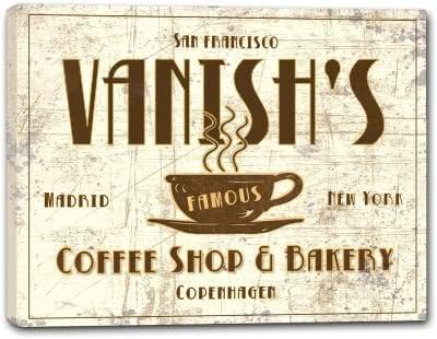 VANISH'S Family Name - MANY DESIGNS AVAILABLE - Coffee Shop &amp; Bakery Gallery Wrapped Canvas Sign 3 SIZES AVAILABLE - 11" x 14"