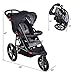 Costzon Baby Jogger Stroller, All Terrain Lightweight Fitness Jogging Stroller w/Parental Cup Phone Holder, Free Tractive Webbing, Large Storage Basket (Black)