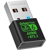 DragoBud 2-in-1 USB WiFi 6 Bluetooth 5.3 Adapter for PC/Laptop &ndash; 900Mbps | 4dBi Antenna&ndash;Dual Band 5G/2.4GHz &ndash; Built-in Driver &ndash; for PC/Laptop/Desktop &ndash; Windows 10/11 Compatible