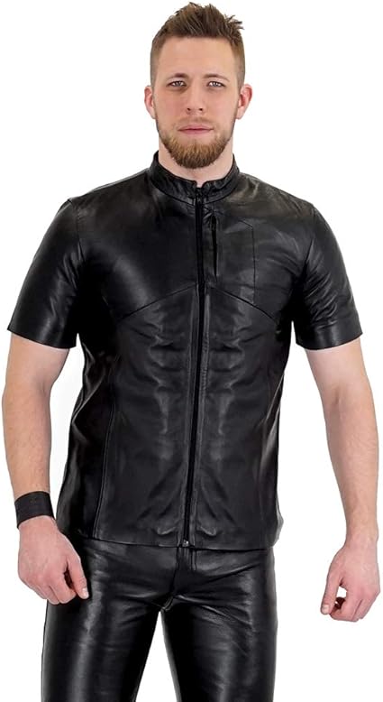 black polo leather jacket