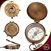 Personalized Brass Compass (6 Designs), Memorable Gift for an Eagle Scout, Boy Scout, or Cub Scout Leader, Engraved Vintage Style Working Compass in Gift Box