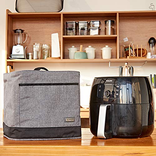 HOMEST Air Fryer Dust Cover with Accessory Pocket Compatible with