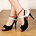 getmorebeauty Women's Snake Stripe Ankle Straps Dress Heeled Sandals (US 10, Red Belt)