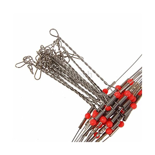 20pcs-Wire-Trace-Leader-Rig-Stainless-Steel-2-Arm-Fishing-Rigs-Tackle-Lure-Swivel