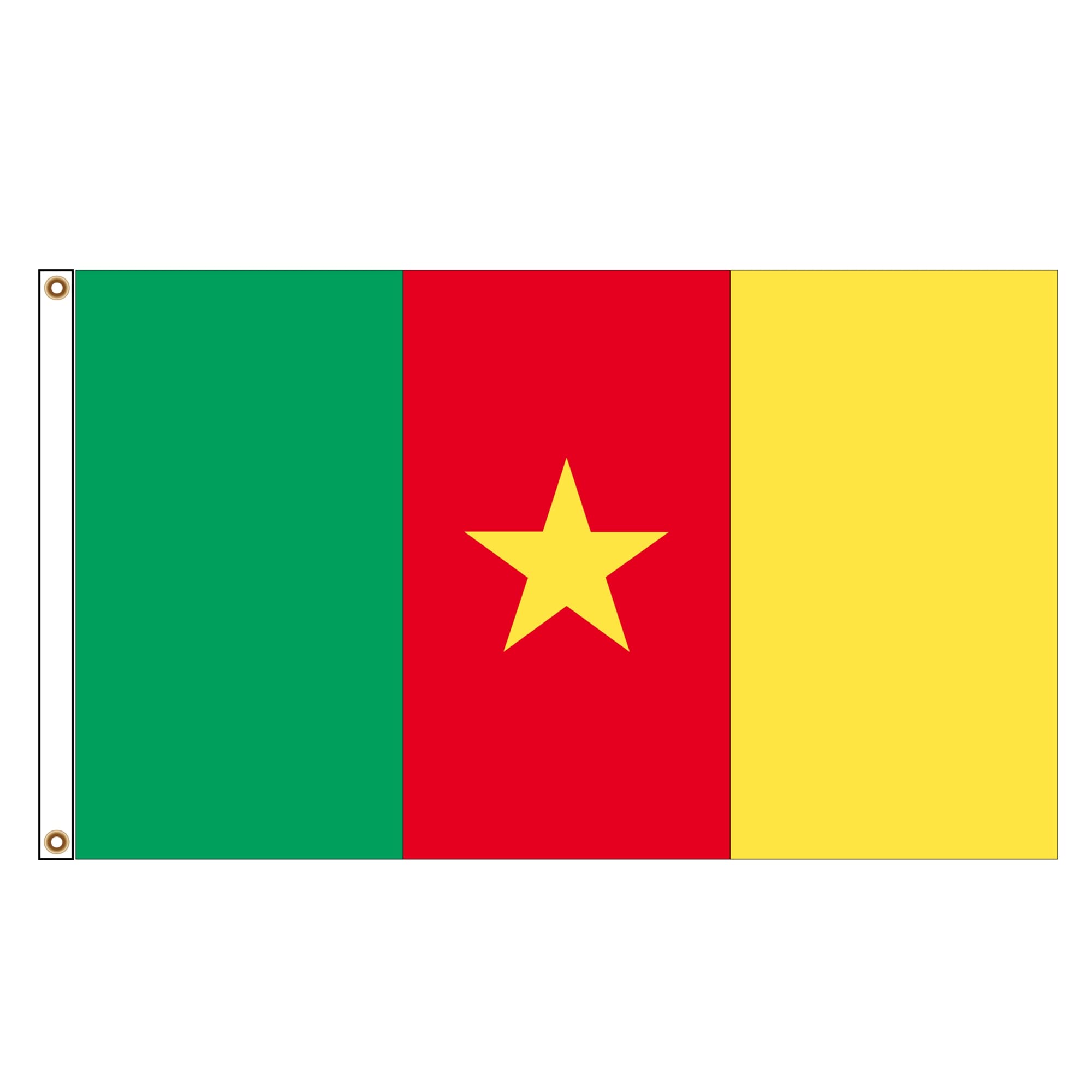 PinkDisplay Africa flag (Cameroon)3x5ft(90x150cm) full color ropes and double stitches