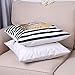 misaya Bronzing Flannelette Home Pillowcase 18x18 Decorative Cushion Cover Eyelashes Letters Lash Out & Black Striped Gold Lips Throw Pillow Covers Set of 2